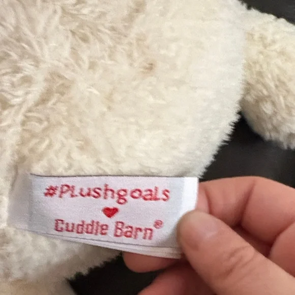 Plush Cream and Purple Stuffed Animal - Picture 3 of 3